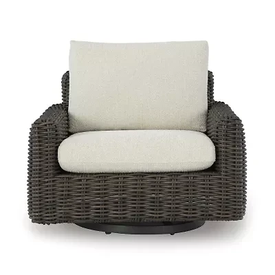 Signature Design by Ashley King 40" Outdoor Track-Arm Swivel Lounge Chair