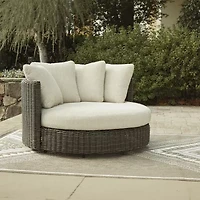 Signature Design by Ashley King 60" Outdoor Swivel Lounge Chair with Cushions