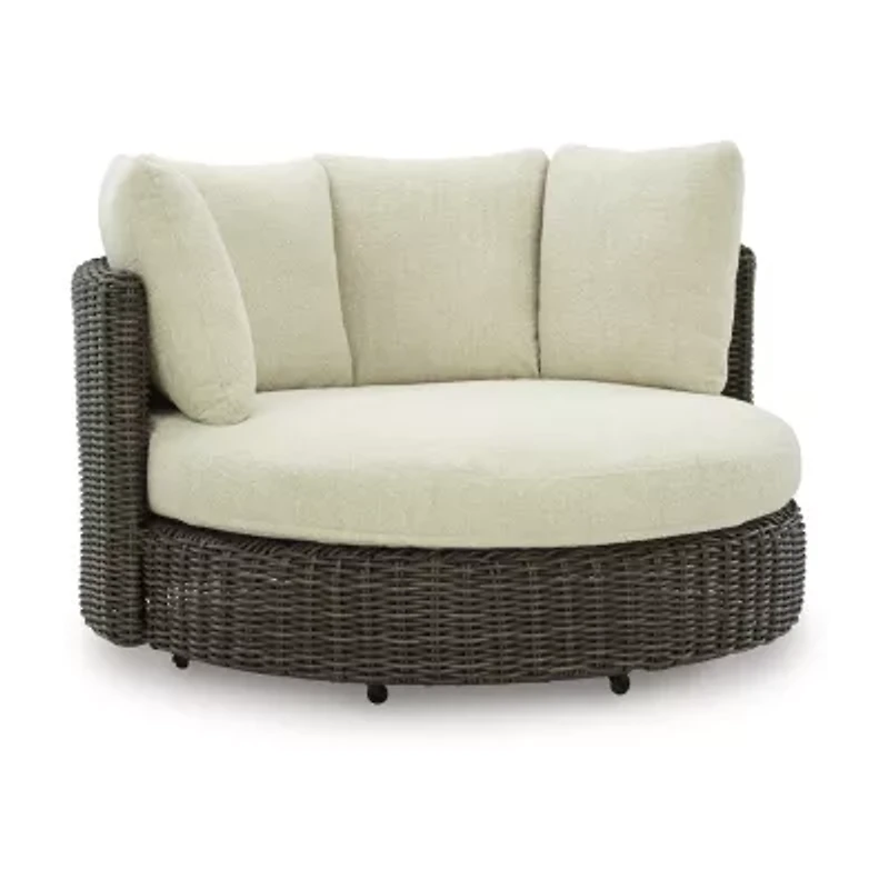 Signature Design by Ashley King 60" Outdoor Swivel Lounge Chair with Cushions