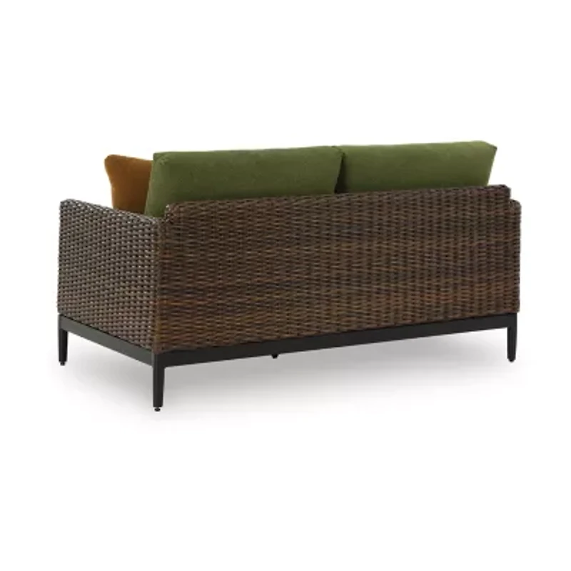 Signature Design by Ashley Hoquiam Outdoor Loveseat with Cushion