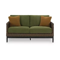 Signature Design by Ashley Hoquiam Outdoor Loveseat with Cushion