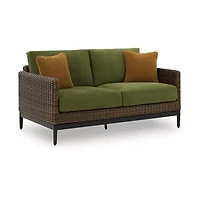 Signature Design by Ashley Hoquiam Outdoor Loveseat with Cushion