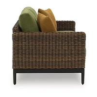 Signature Design by Ashley Hoquiam Outdoor Loveseat with Cushion