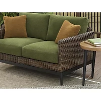 Signature Design by Ashley Hoquiam Outdoor Loveseat with Cushion