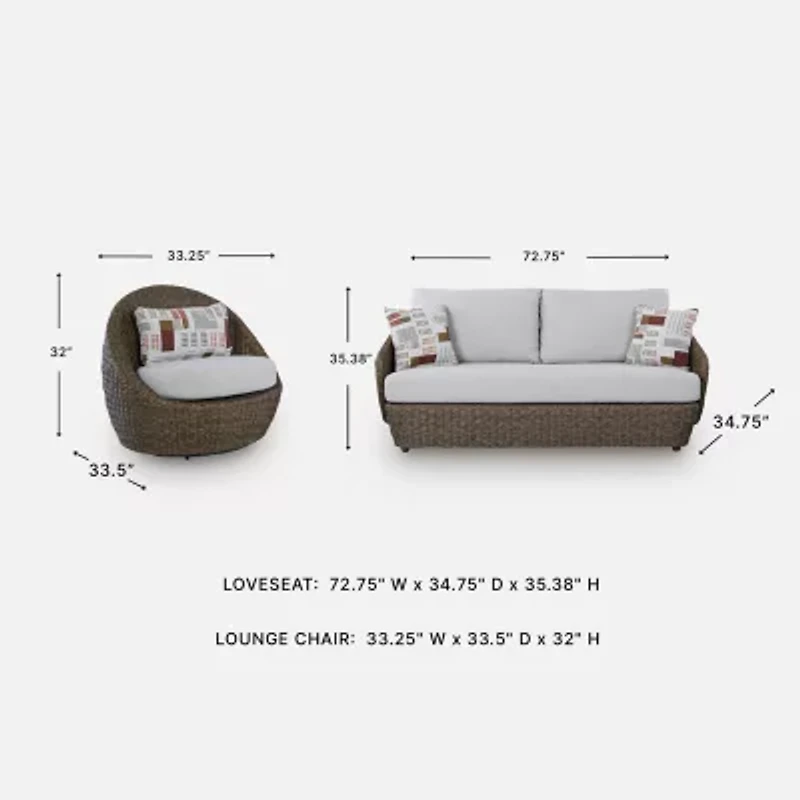 Signature Design by Ashley Carlinville 3-Piece Outdoor Conversation Set