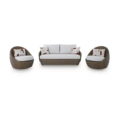 Signature Design by Ashley Carlinville 3-Piece Outdoor Conversation Set