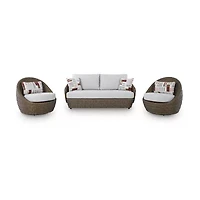 Signature Design by Ashley Carlinville 3-Piece Outdoor Conversation Set
