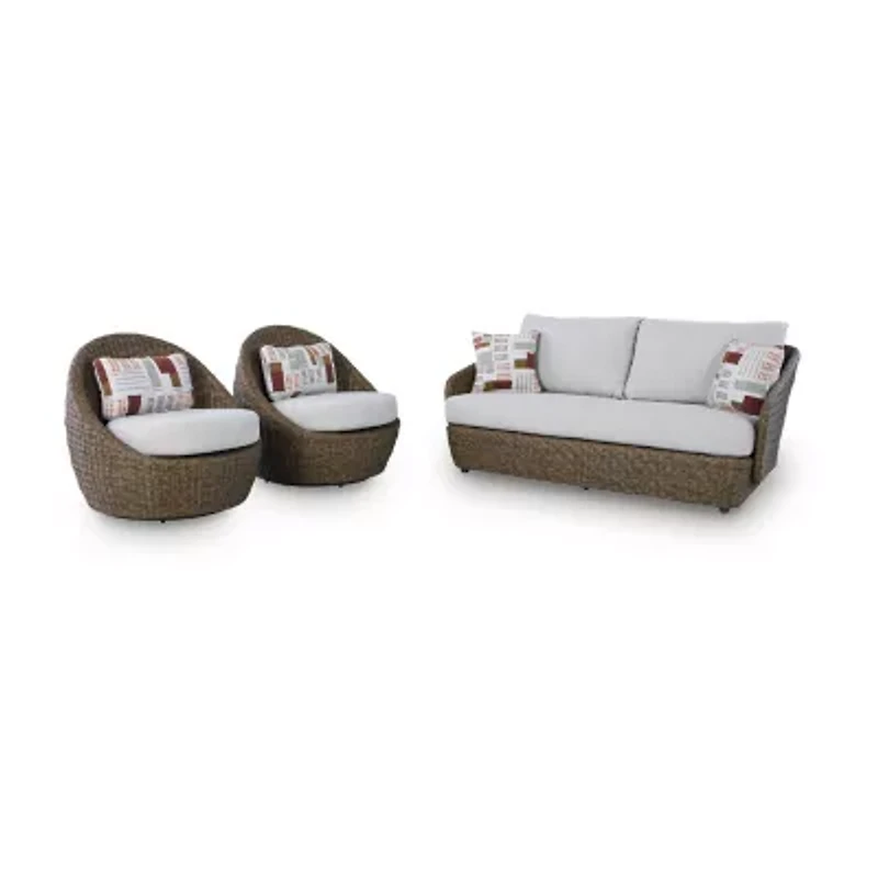 Signature Design by Ashley Carlinville 3-Piece Outdoor Conversation Set