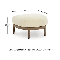 Signature Design by Ashley Severn Outdoor Ottoman with Cushion