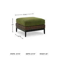 Signature Design by Ashley Hoquiam Outdoor Ottoman with Cushion