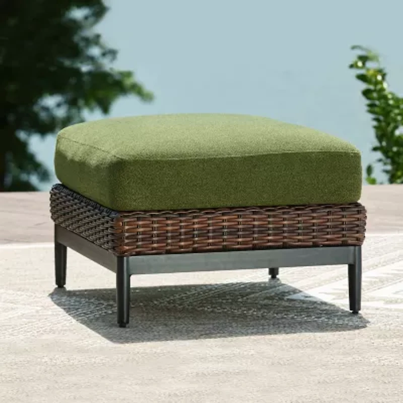 Signature Design by Ashley Hoquiam Outdoor Ottoman with Cushion