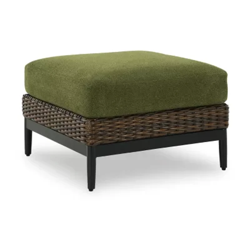 Signature Design by Ashley Hoquiam Outdoor Ottoman with Cushion