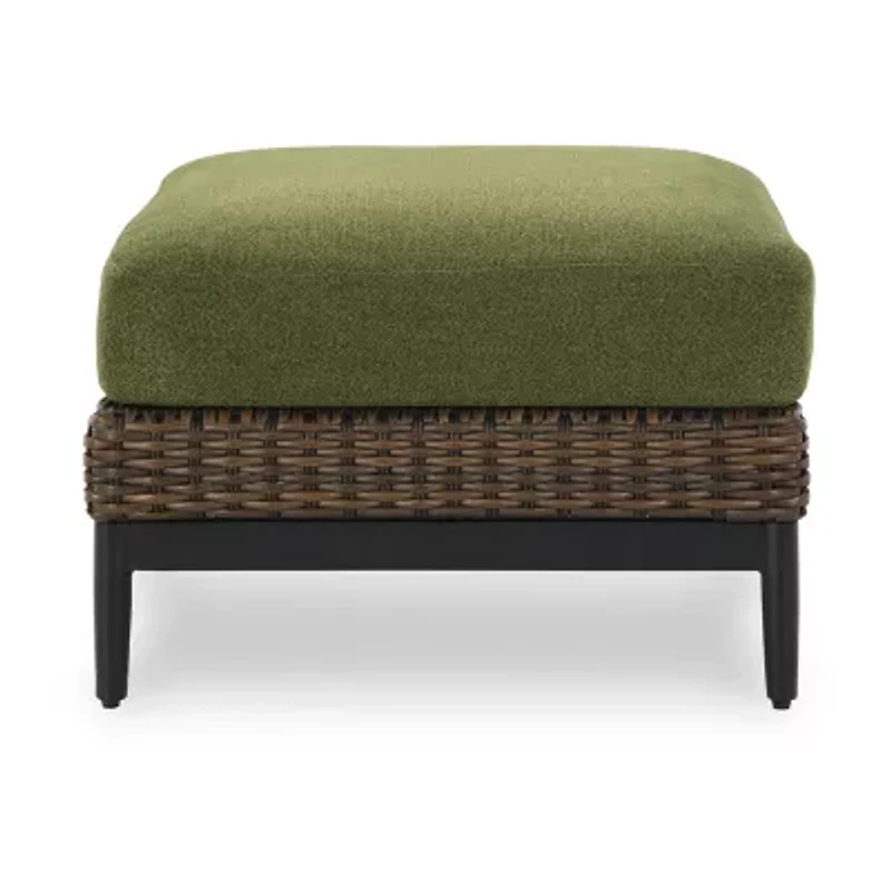 Signature Design by Ashley Hoquiam Outdoor Ottoman with Cushion