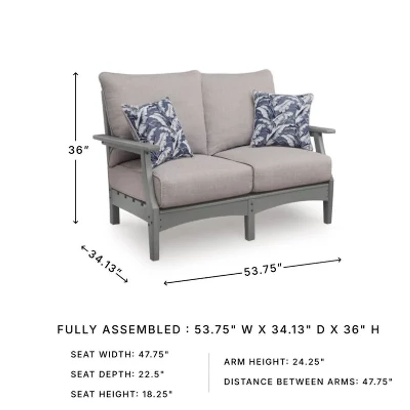 Signature Design by Ashley Long Beach Outdoor Loveseat with Cushion