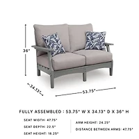 Signature Design by Ashley Long Beach Outdoor Loveseat with Cushion