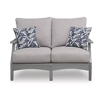 Signature Design by Ashley Long Beach Outdoor Loveseat with Cushion