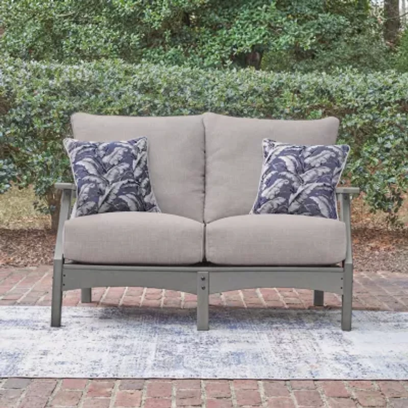 Signature Design by Ashley Long Beach Outdoor Loveseat with Cushion