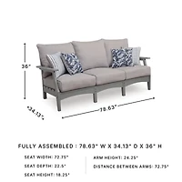 Signature Design by Ashley Long Beach Outdoor Sofa with Cushion