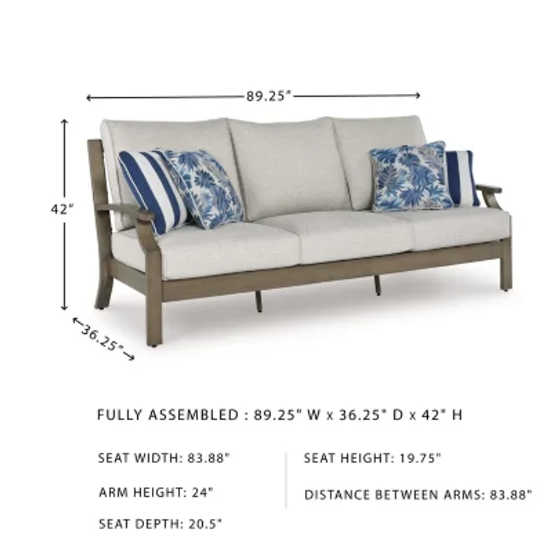 Signature Design by Ashley Raleigh Ranch Outdoor Sofa with Cushion