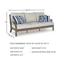 Signature Design by Ashley Raleigh Ranch Outdoor Sofa with Cushion