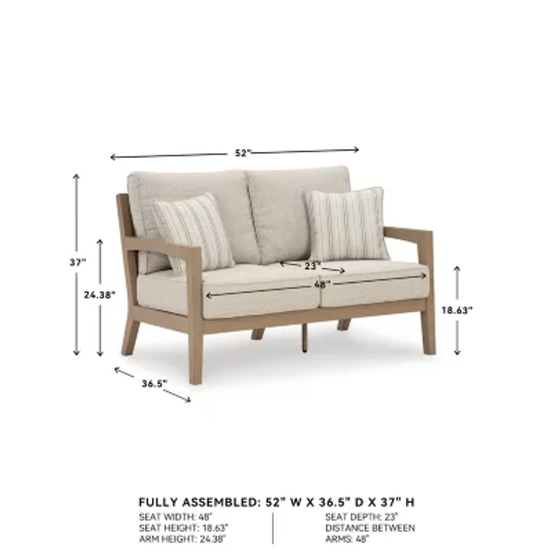 Signature Design by Ashley Hancock Outdoor Loveseat with Cushion
