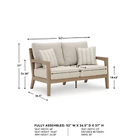 Signature Design by Ashley Hancock Outdoor Loveseat with Cushion