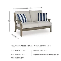 Signature Design by Ashley Raleigh Ranch Outdoor Loveseat with Cushion