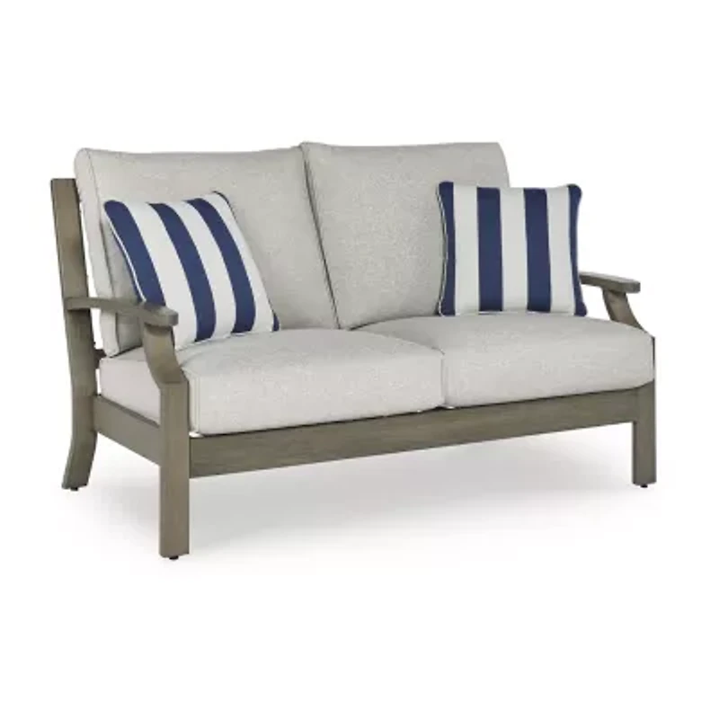 Signature Design by Ashley Raleigh Ranch Outdoor Loveseat with Cushion