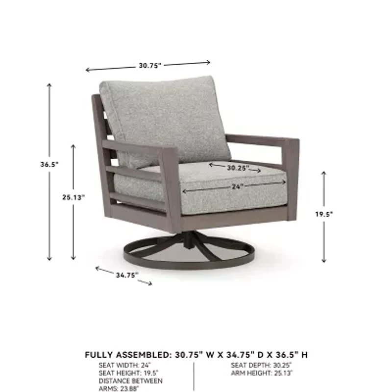 Signature Design by Ashley Hilo Outdoor Swivel Lounge Chair