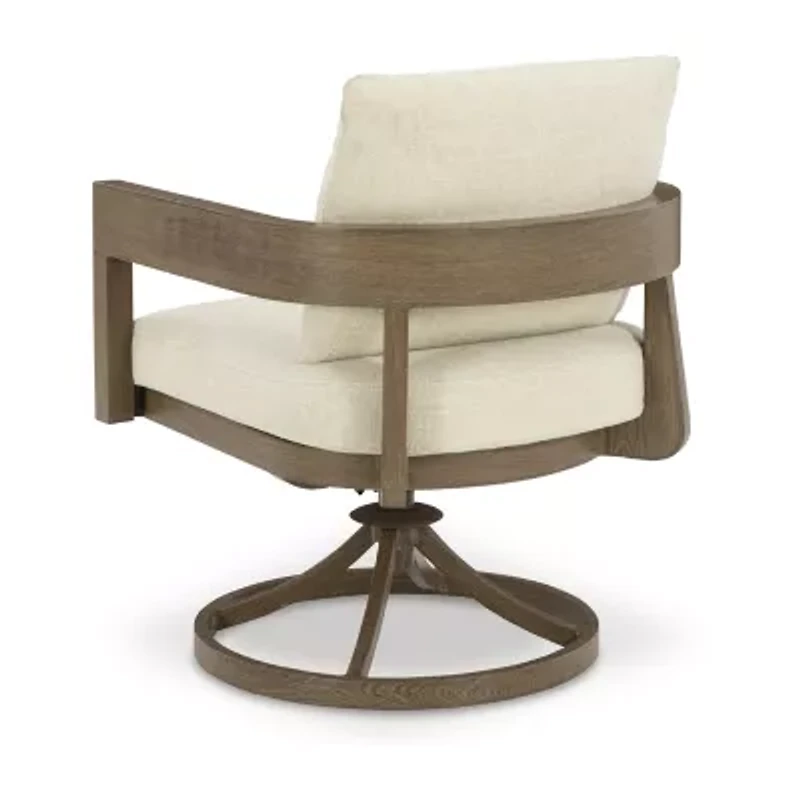 Signature Design by Ashley Severn Outdoor Swivel Dining Chair with Cushion (Set of 2)