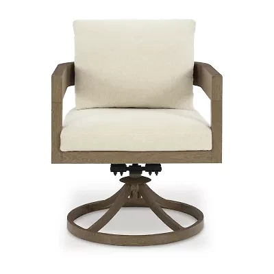 Signature Design by Ashley Severn Outdoor Swivel Dining Chair with Cushion (Set of 2)