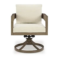 Signature Design by Ashley Severn Outdoor Swivel Dining Chair with Cushion (Set of 2)
