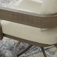 Signature Design by Ashley Severn Outdoor Swivel Dining Chair with Cushion (Set of 2)