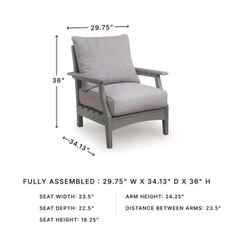 Signature Design by Ashley Long Beach Outdoor Lounge Chair (Set of 2)