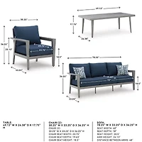 Signature Design by Ashley Gael 4-Piece Outdoor Conversation Set
