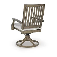 Signature Design by Ashley Raleigh Ranch Outdoor Swivel Chair with Cushion (Set of 2)