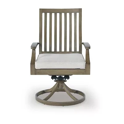 Signature Design by Ashley Raleigh Ranch Outdoor Swivel Chair with Cushion (Set of 2)