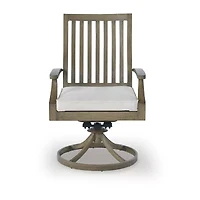 Signature Design by Ashley Raleigh Ranch Outdoor Swivel Chair with Cushion (Set of 2)
