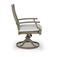 Signature Design by Ashley Raleigh Ranch Outdoor Swivel Chair with Cushion (Set of 2)