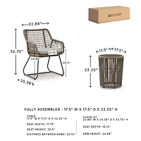 Signature Design by Ashley Moncure Heights 3-Piece Outdoor Chairs and Table Set