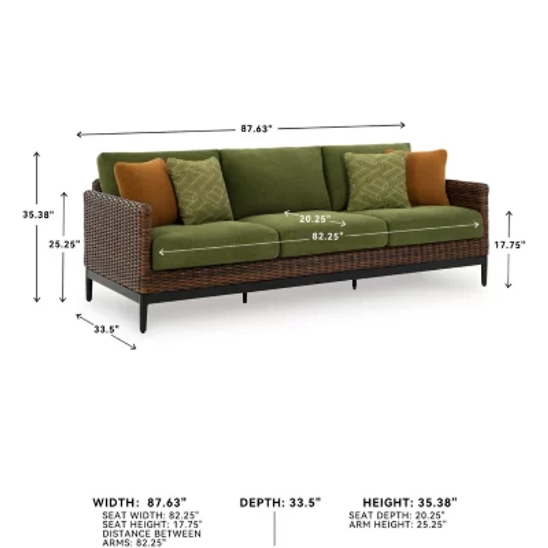 Signature Design by Ashley Hoquiam Outdoor Sofa with Cushion