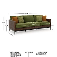 Signature Design by Ashley Hoquiam Outdoor Sofa with Cushion