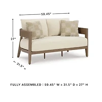 Signature Design by Ashley Severn Outdoor Loveseat with Cushion