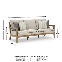 Signature Design by Ashley Hancock Outdoor Sofa with Cushion