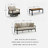 Signature Design by Ashley Carmel 4-Piece Outdoor Conversation Set