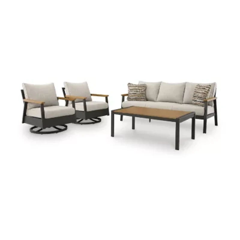 Signature Design by Ashley Carmel 4-Piece Outdoor Conversation Set