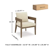 Signature Design by Ashley Severn Outdoor Dining Arm Chair with Cushion (Set of 2)