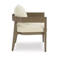 Signature Design by Ashley Severn Outdoor Dining Arm Chair with Cushion (Set of 2)