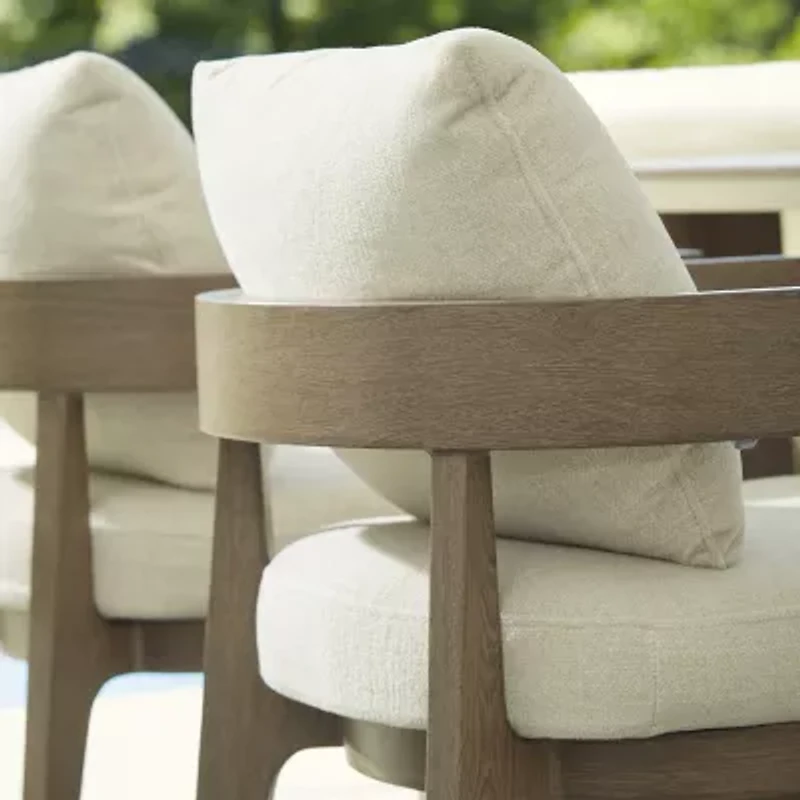 Signature Design by Ashley Severn Outdoor Dining Arm Chair with Cushion (Set of 2)