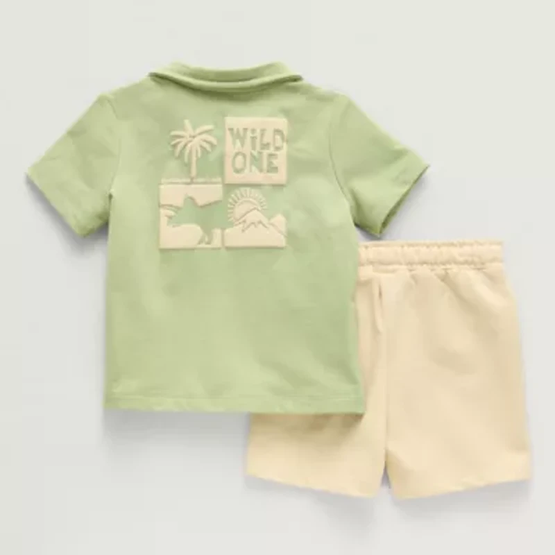 Little Stitch Baby Boys 3-pc. Short Set
